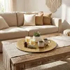 Grand plateau rond en métal « Nizza Gold » de 50 cm | Voir les images du produit 7