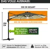 Alu Ampelschirm 300cm beige mit LED-Beleuchtung Produktbild-Vorschau 3