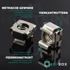 AG-BOX Käfigmuttern M8 für Blechstärke 1,8-3,2 mm, 20 Stück Produktbild-Vorschau 3