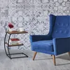 Tavolino Relaxdays, 2 ripiani, forma a C, design Anteprima dell’immagine prodotto 2