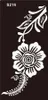 Henna Tattoo Schablone Airbrush Stencil Blume Produktbild-Vorschau 2