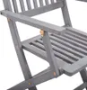 Klappbare Gartenstühle 6 Stk. mit Sitzkissen Massivholz Produktbild-Vorschau 10