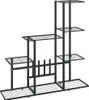 vidaXL Stojak na kwiaty 94,5x25x88 cm czarny metal Podgląd zdjęcia produktu 1