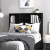 vidaXL Tête de lit avec étagères Noir 100x19x103,5 cm Voir les images du produit 2