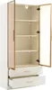 Merax Glasvitrine mit 2 Schubladen, mit LED, Hochschrank, Produktbild-Vorschau 12