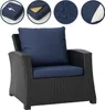 Gartenkissen fur polyratanen 4er set Sitzkissen 56x52x7, Produktbild-Vorschau 3