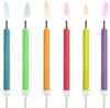 Geburtstagskerzen bunte Flammen 6.5cm, 6 Stück Produktbild-Vorschau 1