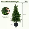 COSTWAY, sada 2 ks umělých cedrových stromků, 90 cm, umělá Náhled obrázku produktu 3