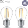 Philips Filament-Kerzenlampe, transparent 40W P45 E27 x2, Produktbild-Vorschau 3