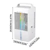A white portable air cooler with LED lighting. Produktbild-Vorschau