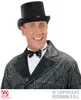 A man wearing a costume, including a top hat and a striped jacket. Produktbild-Vorschau