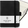 A black pocket notebook is shown with its pages fanned out. Náhľad obrázku produktu