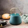 Kinghoff Gusseisen Teekanne 1L mit Filter Flasche Grün Produktbild-Vorschau 9