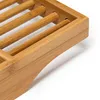 relaxdays Bambus Badewannenablage mit 3 Fächern Produktbild-Vorschau 5