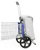 A shopping trolley with a fabric bag attached, shown from the side. Podgląd zdjęcia produktu