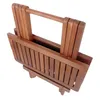 Table d'appoint pliable en bois huilé naturel - 50 x 50 cm Voir les images du produit 4