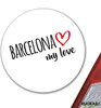 Huuraa Aufkleber Barcelona my love 10cm rund Sticker Produktbild-Vorschau 2