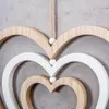 Deko Herz Mobile H35cm Windspiel MDF Holz Natur Weiß Produktbild-Vorschau 5