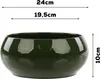 Doniczka osłonka misa ceramiczna zielony połysk Ø 19,5 cm Podgląd zdjęcia produktu 2