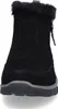 A front view of a black boot with fur trim. Produktbild-Vorschau