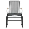 3-tlg. Garten-Essgruppe Schwarz PVC Rattan Produktbild-Vorschau 5