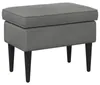 Fauteuil vidaXL avec repose-pieds, lot de 2, gris foncé, en Voir les images du produit 5