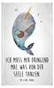 Mr. & Mrs. Panda Handtuch Narwal Gitarre - Weiß - Geschenk, Produktbild-Vorschau 1