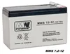 A white battery with black text and logos. Produktbild-Vorschau