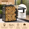 Range-bûches extérieur avec toit 91 × 56 × 117 cm Abri bois Voir les images du produit 3