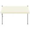 vidaXL Marquise rétractable Crème 300x150 cm Tissu et acier Voir les images du produit 3