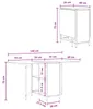 vidaXL Jídelní stůl 144 x 60 x 75 cm, dřevotřísková deska, Náhled obrázku produktu 7