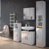 Set mobili bagno Vicco Irma Bianco lucido con inserti 4 Anteprima dell’immagine prodotto 4