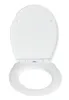 A white toilet seat and lid, shown from a top-down view, against a white background. Produktbild-Vorschau