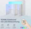 SONNI szafki do salonu komody z oświetleniem led biały Podgląd zdjęcia produktu 13