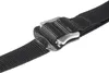 A close-up of a black strap with a silver buckle. Produktbild-Vorschau