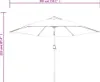 vidaXL slnečník Garden Umbrella Beach Umbrella Sunshade Náhľad obrázku produktu 5