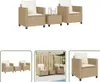 The Living Store 3-tlg. Bistro-Set mit Kissen Beige Poly Produktbild-Vorschau 1