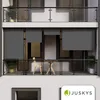 Vertikální markýza Juskys Barbados 200 x 310 cm – ochrana Náhled obrázku produktu 7