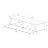 A technical drawing of a wall-mounted TV cabinet with dimensions indicated. Produktbild-Vorschau