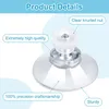 A close-up marketing image of a clear suction cup with a knurled nut, highlighting its features. Produktbild-Vorschau
