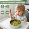 Baby Edelstahl Schüssel mit Saugnapf, abnehmbar Saugteller, Produktbild-Vorschau 5