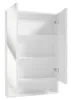 An open white bathroom cabinet with shelves. Náhled obrázku produktu