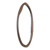 A single, large, oval mirror with an organic, wavy wooden frame, presented against a plain white background. Produktbild-Vorschau