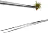 A pair of long, silver tweezers is shown, with a smaller pair in the upper portion of the image holding a small clump of green grass. Podgląd zdjęcia produktu