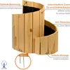 dobar Kräuterspirale Massivholz, Bausatz, ca. 250x1,6x68 cm Produktbild-Vorschau 5