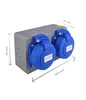 Doppelsteckdose 2x Schuko 230V 16A IP65 Wasserdicht | Produktbild-Vorschau 4