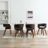 vidaXL Chaises de salle à manger 6 pcs. Gris Bois courbé et Voir les images du produit 2