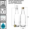 BigDean 6x Glasflaschen 500ml mit Schraubverschluss in Gold Produktbild-Vorschau 5