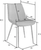 tectake® Set Stuhl Monroe gepolstert, in Samtoptik 48 x 59 Produktbild-Vorschau 7