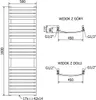 Mexen Bachus radiateur de salle de bain 1600 x 500 mm, 679 Voir les images du produit 6